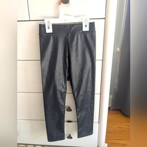 Crewcuts Black Faux leather Leggings, Size 6